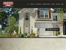 Tablet Screenshot of moodyhomes.com